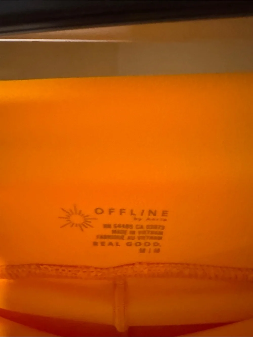 Offline by Aerie Vibrant Orange Pleated Tennis Skort with White Hem - Picture 4 of 5